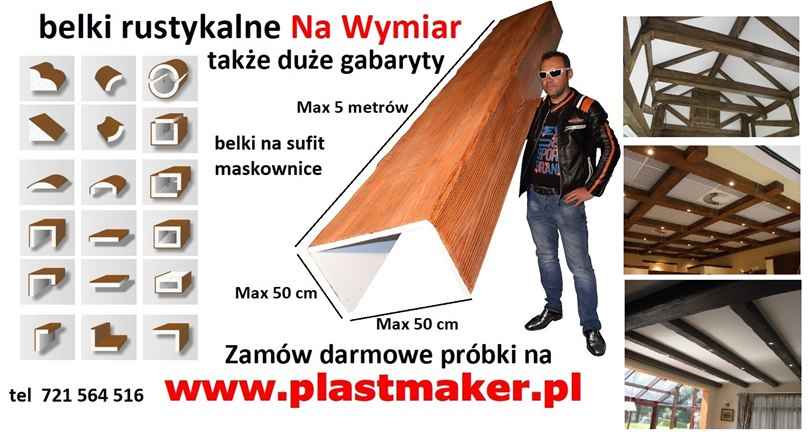 imitacja drewna belki rustykalne sufitowe stropowe styropianowe maskownice na wymiar (50)